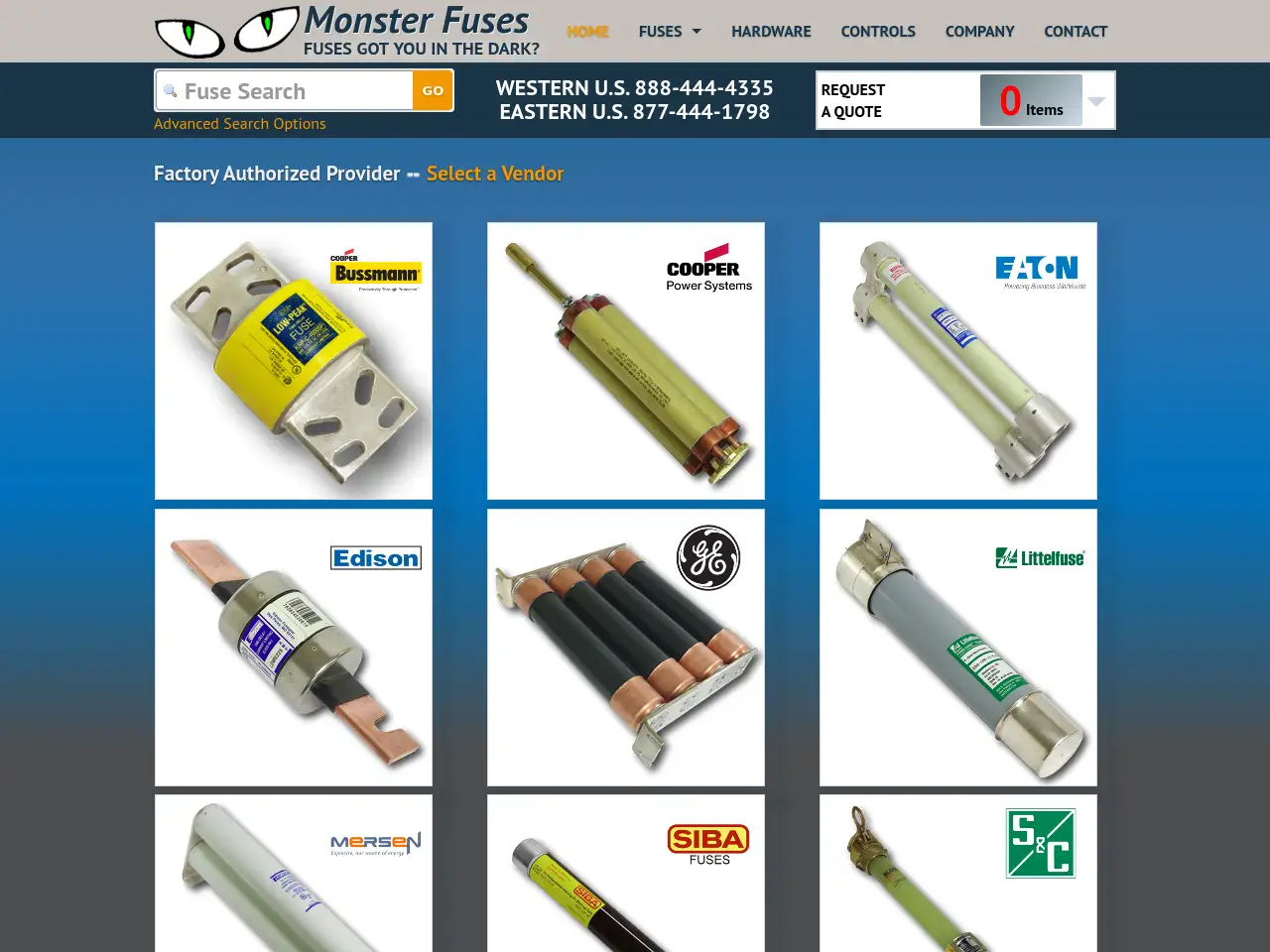 Monster Fuses website