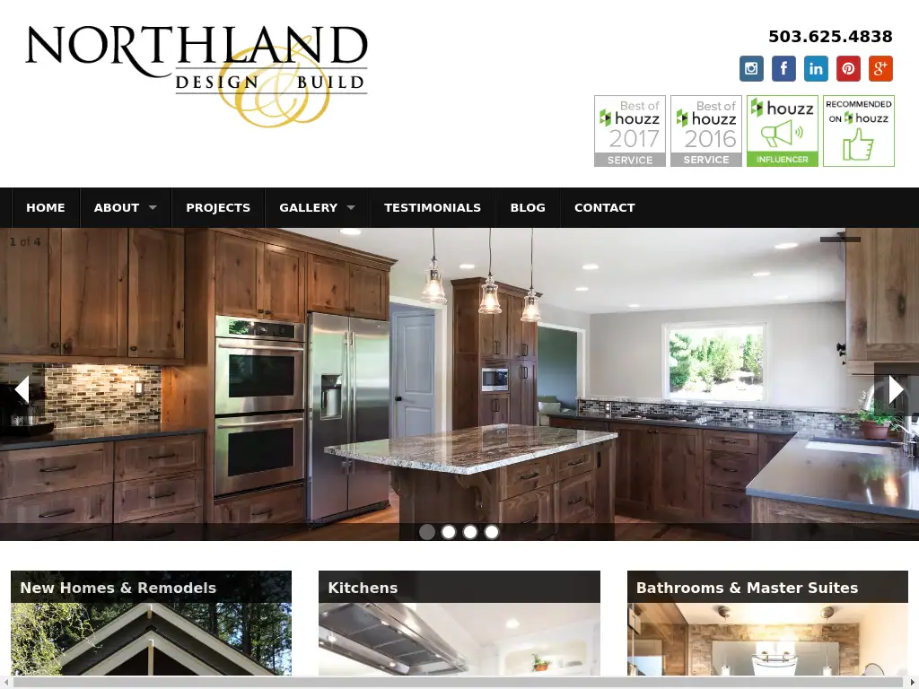Northland Design & Build website