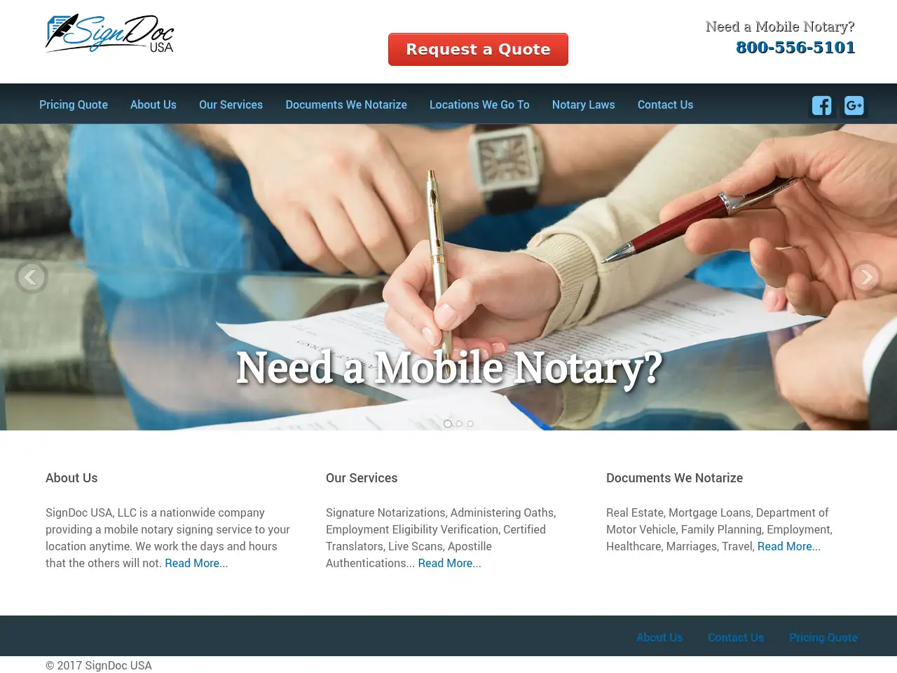 SignDoc USA website