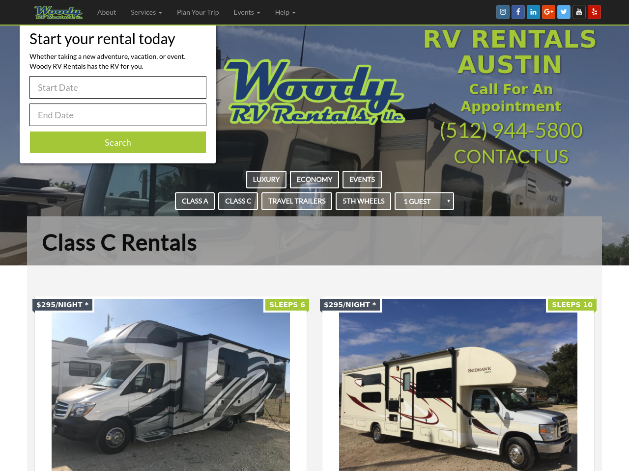 Woody RV Rentals: Website / CMS / Custom Integration / WebApp Woody RV Rentals: Website / CMS / Custom Integration / WebApp